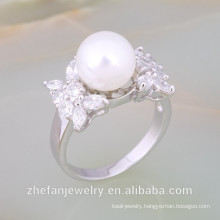 white freshwater silver pearl accessories ring designs fashion accessory
Rhodium plated jewelry is your good pick